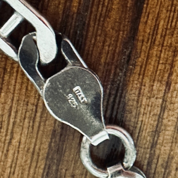 Gorgeous ITALY 925 Sterling Silver Mariner's Link Chain Necklace 18” - Picture 6 of 15